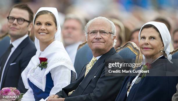 Prince Daniel Of Sweden, Queen Silvia Of Sweden, King Carl Xvi Gustaf Of Sweden And Princess Victoria Of Sweden At A Concert Celebrating Victorias...