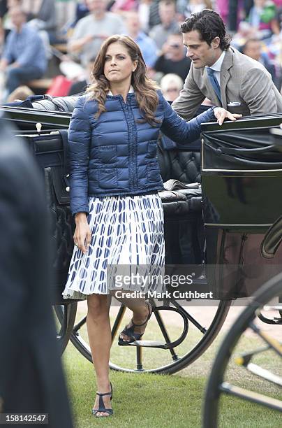 Princess Madeleine Of Sweden And Prince Carl Philip Of Sweden At A Concert Celebrating Victorias 35Th Birthday At Borgholm'S Idrottsplats In...