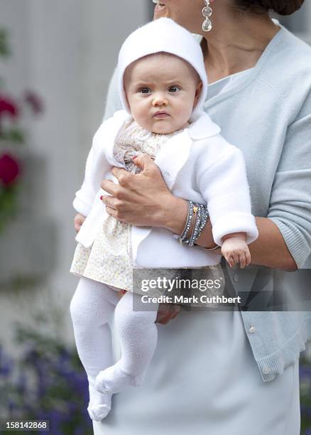 Princess Estelle Of Sweden At Birthday Celebrations For Victorias 35Th Birthday At Solliden In Borgholm, Sweden.