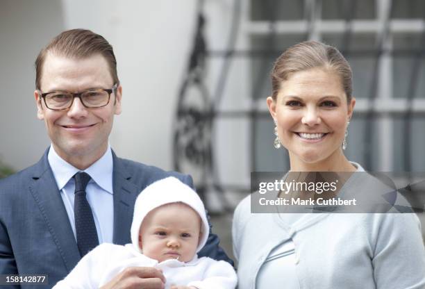Princess Victoria Of Sweden And Prince Daniel Of Sweden With Their Daughter Princess Estelle Of Sweden At Birthday Celebrations For Victorias 35Th...
