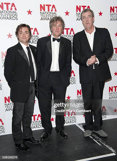 Top Gear Presenters Richard Hammond , James May And Jeremy Clarkson In The Press Room At The 2011 National Television Awards At The O2 Arenea, London.