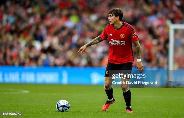 Dublin , Ireland - 6 August 2023; Victor Lindelöf of Manchester United during the pre-season friendly match between Manchester United and Athletic...