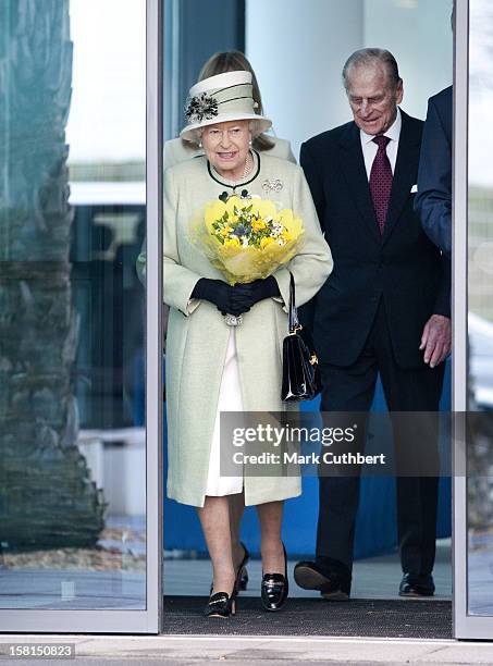 The Queen, Accompanied By The Duke Of Edinburgh, Visits Palm Paper Ltd In Kings Lynn, Norfolk.