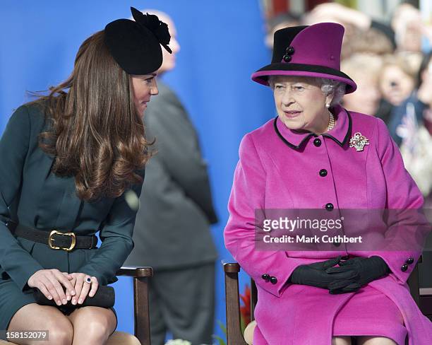 Following Lunch, The Queen, Accompanied By The Duke Of Edinburgh And The Duchess Of Cambridge, Visit The Clock Tower In Leicester City Centre To...