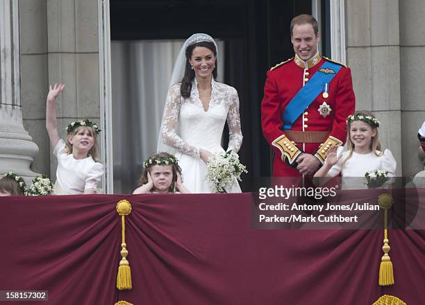 Prince William And His Wife Kate Middleton, Who Has Been Given The Title Of The Duchess Of Cambridge, On The Balcony Of Buckingham Palace, London...