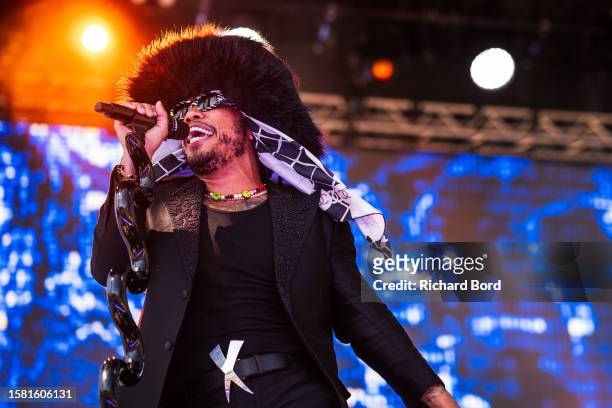 Anderson .Paak of NxWorries performs on the Black Radio stage during the Blue Note Jazz Festival at Silverado Resort and Spa on July 30, 2023 in...