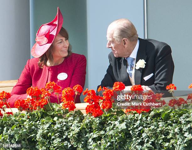 Carole Middleton And Duke Of Edinburgh On The Third Day Of Royal Ascot.