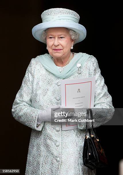 Hm Queen Elizabeth Ll Attending A National Service Of Thanksgiving At St Paul'S Cathedral In London As Part Of The Diamond Jubilee Celebrations.