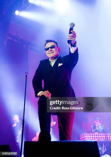 Singer Chas Smash, aka Cathal Smyth, of Madness performs at SECC on December 10, 2012 in Glasgow, Scotland.