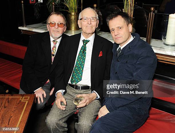 Musician Denis King, playwright Peter Nichols and director Michael Grandage attend an after party celebrating the press night performance of the...