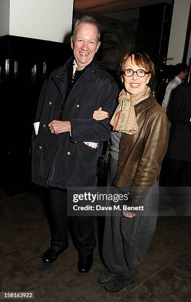 Una Stubbs and Tom Randall attend an after party celebrating the press night performance of the Michael Grandage Company's debut production 'Privates...