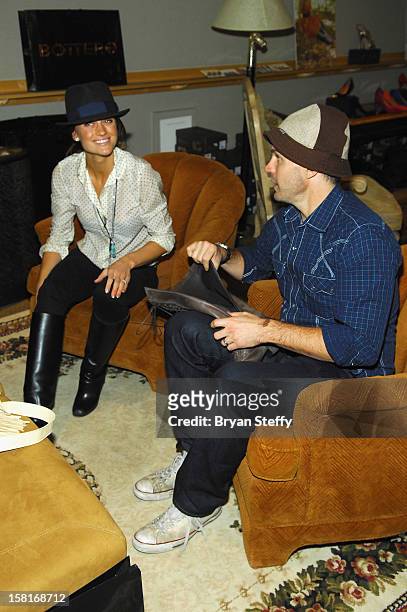 Amber Zito and Major League Baseball player Barry Zito attend the Backstage Creations Celebrity Retreat at the Mandalay Bay Events Center on December...