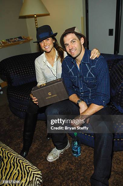 Amber Zito and Major League Baseball player Barry Zito attend the Backstage Creations Celebrity Retreat at the Mandalay Bay Events Center on December...