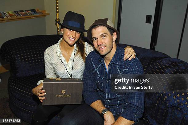 Amber Zito and Major League Baseball player Barry Zito attend the Backstage Creations Celebrity Retreat at the Mandalay Bay Events Center on December...