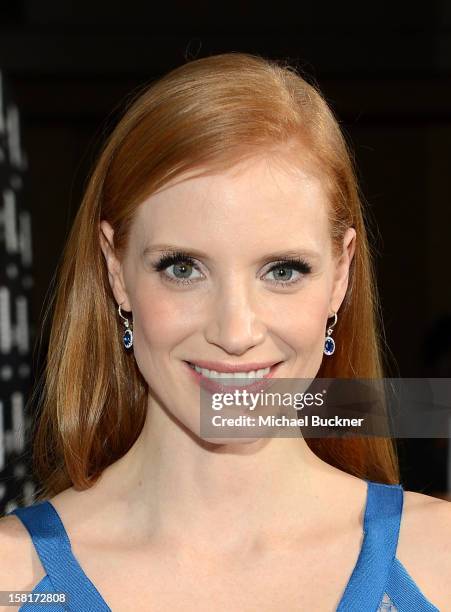 Actress Jessica Chastain arrives at the Los Angeles premiere of Columbia Pictures' "Zero Dark Thirty" at Dolby Theatre on December 10, 2012 in...