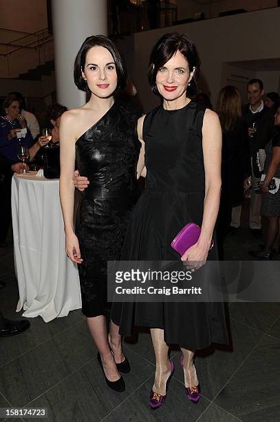 Michelle Dockery and Elizabeth McGovern attend an evening with the cast and producers of PBS Masterpiece series "Downton Abbey" hosted by Ralph...