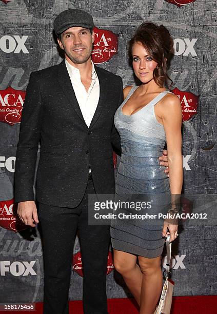Professional baseball player Barry Zito and Amber Seyer arrive at the 2012 American Country Awards at the Mandalay Bay Events Center on December 10,...