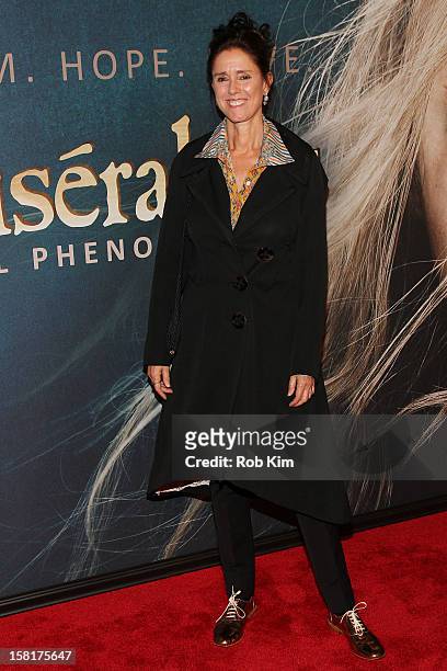 Julie Taymor attends the "Les Miserables" New York premiere at the Ziegfeld Theater on December 10, 2012 in New York City.