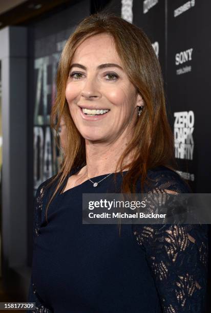 Director/Producer Kathryn Bigelow arrives at the Los Angeles premiere of Columbia Pictures' "Zero Dark Thirty" at Dolby Theatre on December 10, 2012...