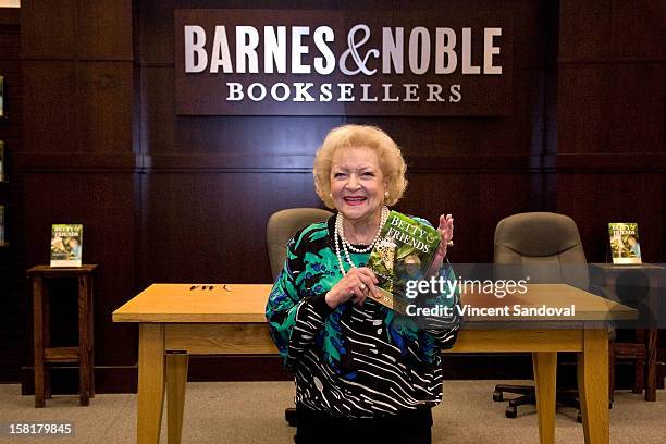 Actress Betty White promotes her new book "Betty & Friends" at Barnes & Noble bookstore at The Grove on December 10, 2012 in Los Angeles, California.