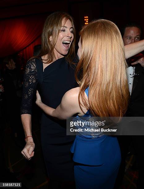 Director Kathryn Bigelow and actress Jessica Chastain attend the after party for the premiere of Columbia Pictures' "Zero Dark Thirty" at the Dolby...