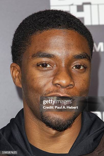 Actor Chad Boseman arrives at the premiere of Columbia Pictures' "Zero Dark Thirty" held at the Dolby Theatre on December 10, 2012 in Hollywood,...