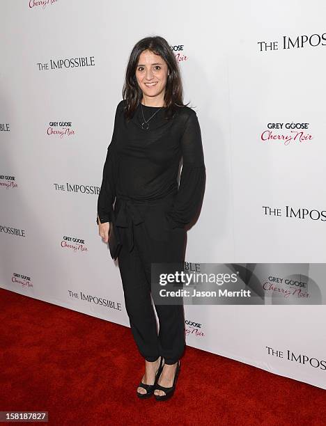 Producer Belen Atienza attends the Los Angeles premiere of Summit Entertainment's "The Impossible" at ArcLight Cinemas Cinerama Dome on December 10,...