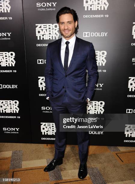 Actor Edgar Ramirez attends the premiere of "Zero Dark Thirty" at the Dolby Theatre on December 10, 2012 in Hollywood, California.