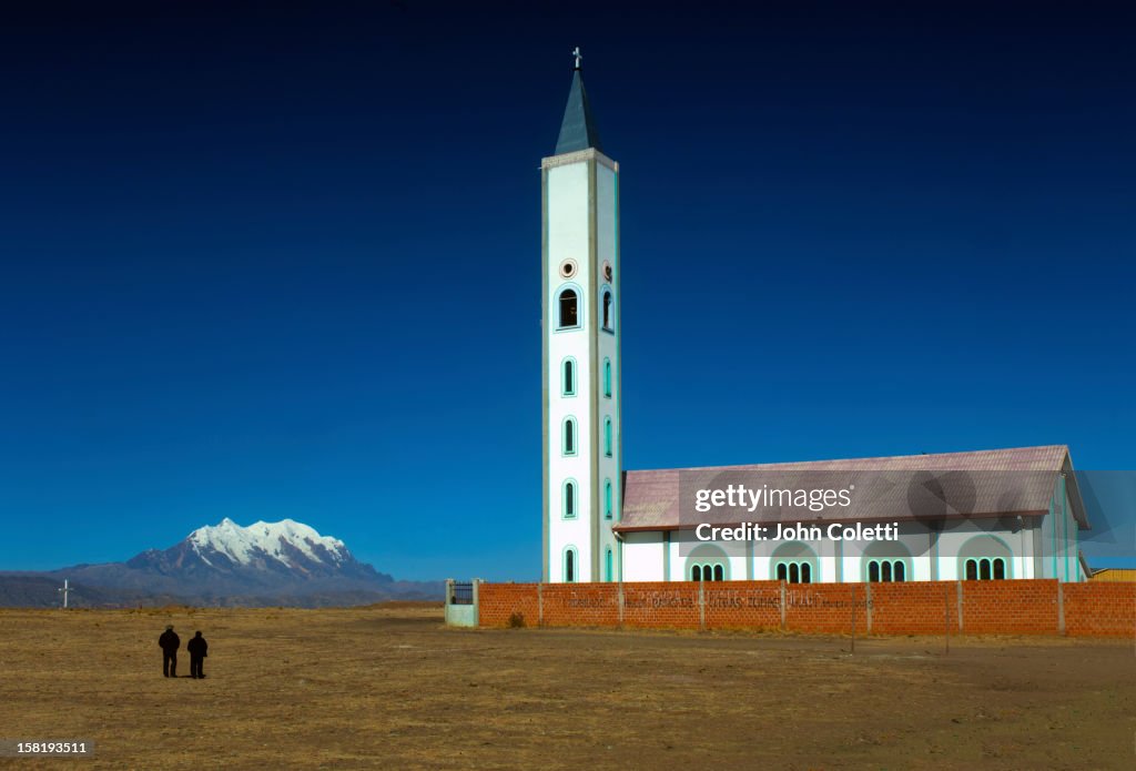 Mt Illimani & Church In El Alto