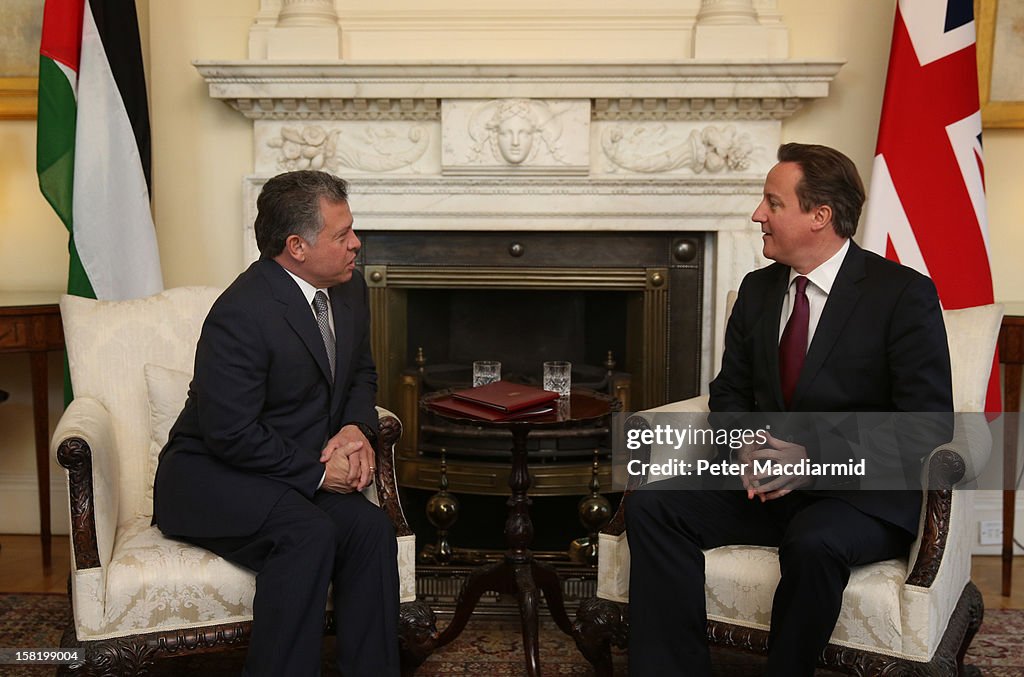 Prime Minister David Cameron Meets King Abdullah II of Jordan