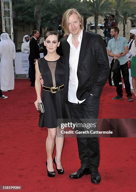 Actress Erica Linz and director Andrew Adamson attend the "Cirque du Soleil: Worlds Away 3D" premiere during day three of the 9th Annual Dubai...