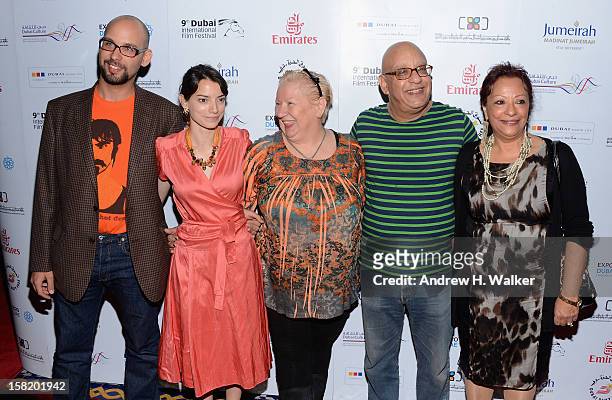 Actors Robert Beshara, Maria Garrido, Jadwiga Kowalczyk, director Khairy Beshara and actress Sanaa B Fahmy attend the "Moondog" premiere during day...