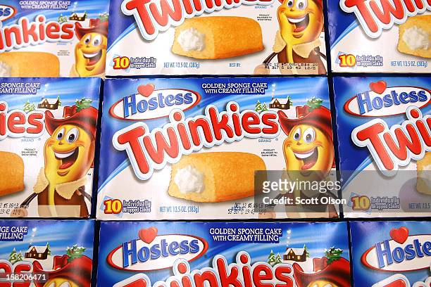 Hostess Twinkies are offered for sale at a Jewel-Osco grocery store on December 11, 2012 in Chicago, Illinois. The Jewel-Osco grocery store chain...