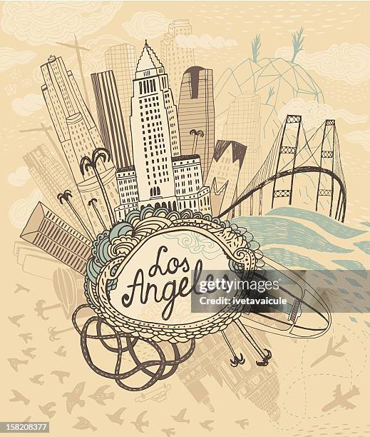los angeles - lax airport stock illustrations