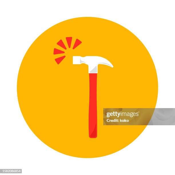 icon, hammer. - hammer isolated stock illustrations