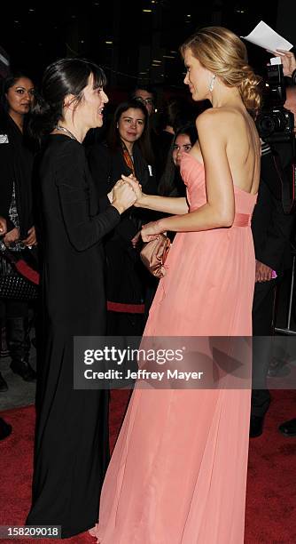 Producer Maria Belon and model Petra Nemcova arrive at the 'The Impossible' - Los Angeles Premiere at ArcLight Cinemas Cinerama Dome on December 10,...