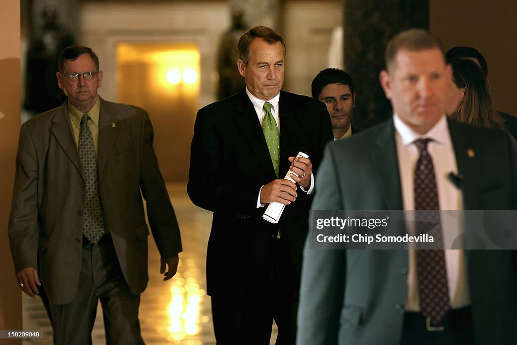 House Leader John Boehner Addresses House On Fiscal Cliff