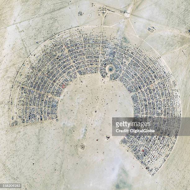 This is a satellite image of the Burning Man festival in Nevada, United States, collected on August 28, 2012. This image is the winner for the 2012...