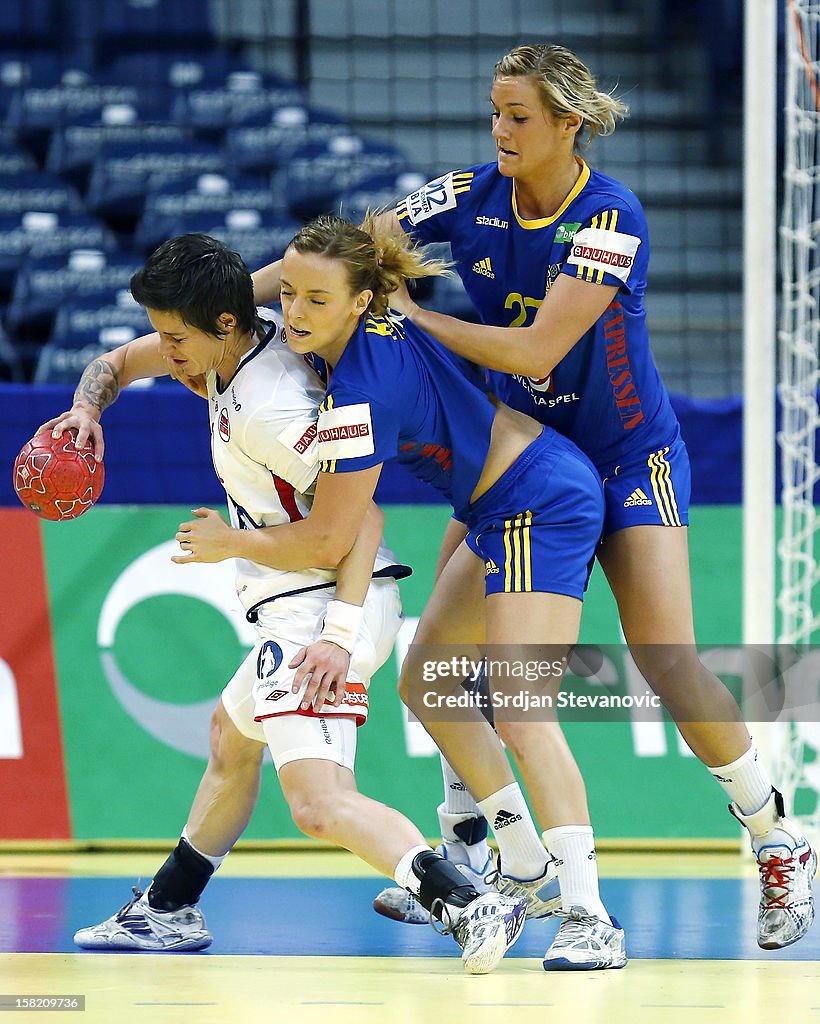2012 EHF European Women's Handball Championship Main Group I - Norway v Sweden