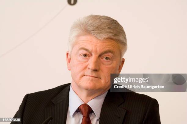 Heinrich Hiesinger, CEO of ThyssenKrupp AG, addresses the media during a news conference on December 11, 2012 in Essen, Germany. Germany's biggest...