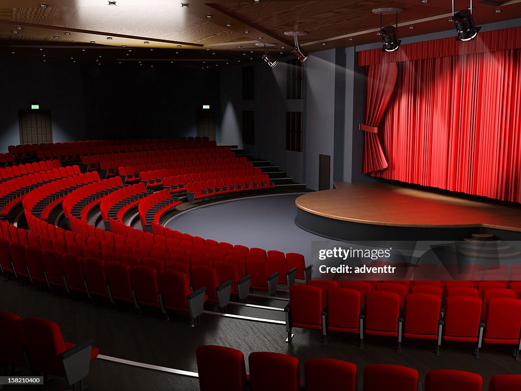 Theater hall with empty seats