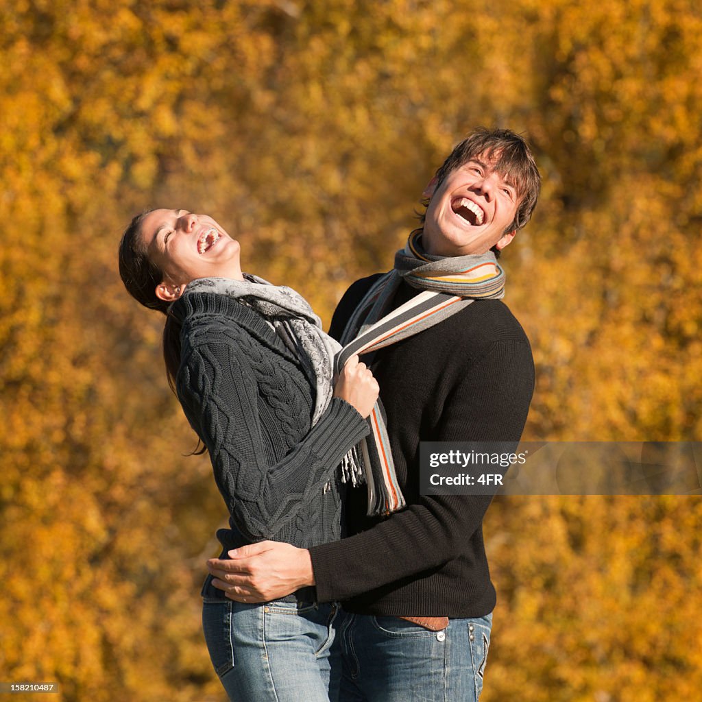 Autumn Love - Candid Couple Portrait (XXXL)