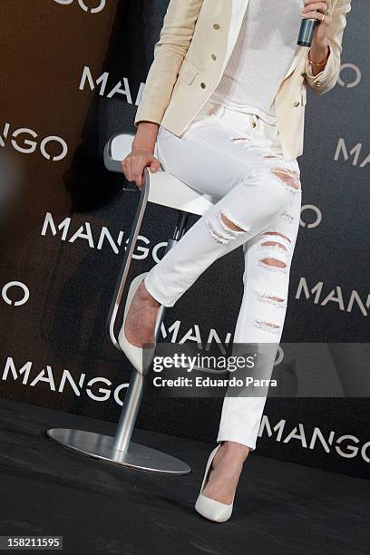 Model Miranda Kerr is announced as the new Face of Mango at the Villamagna Hotel on December 11, 2012 in Madrid, Spain.