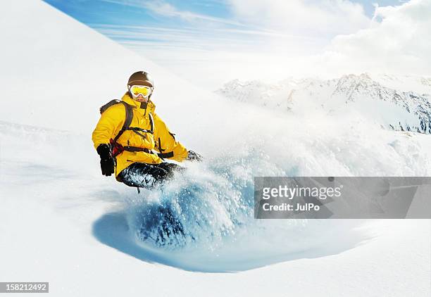 snowboarden - wintersport stock-fotos und bilder
