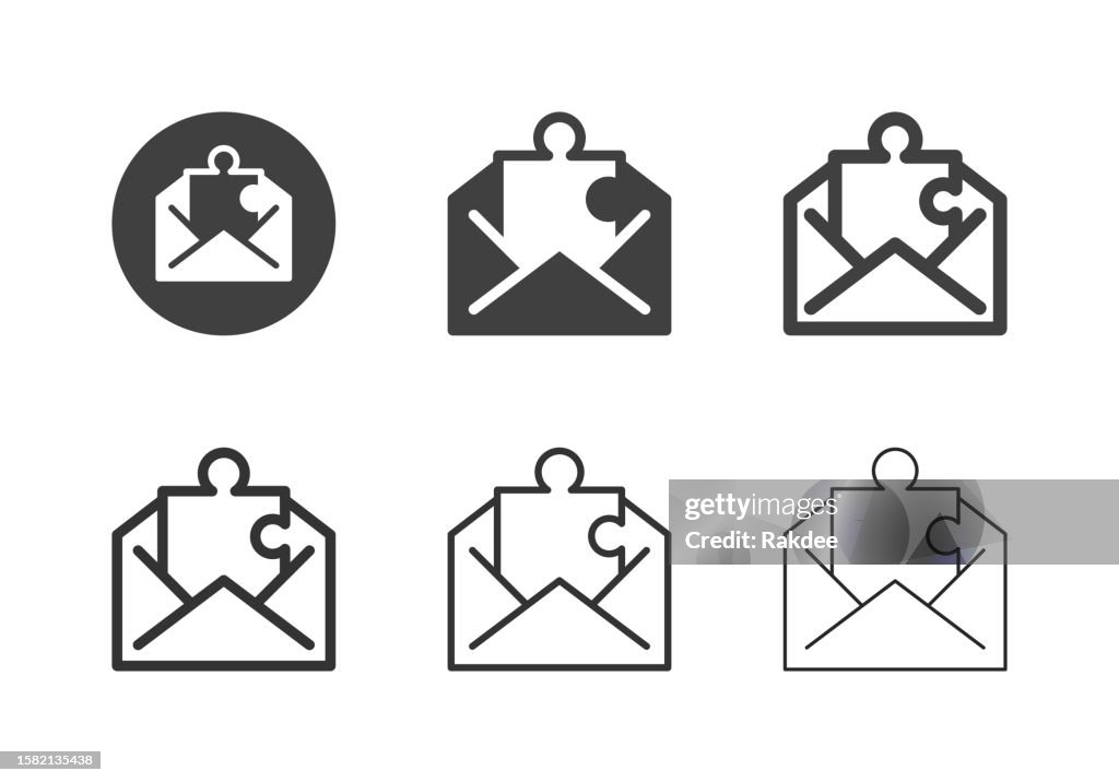 Puzzle Letter Icons - Multi Series