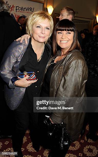 Jennifer Saunders and Dawn French arrive at the Gala Press Night performance of 'Viva Forever' at the Piccadilly Theatre on December 11, 2012 in...