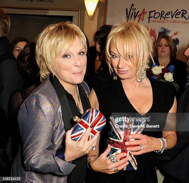 Jennifer Saunders and Judy Craymer arrive at the Gala Press Night performance of 'Viva Forever' at the Piccadilly Theatre on December 11, 2012 in...