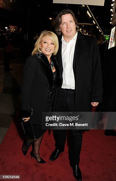 Elaine Paige and Justin Mallinson arrive at the Gala Press Night performance of 'Viva Forever' at the Piccadilly Theatre on December 11, 2012 in...