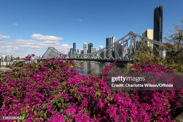 General view of the Brisbane skyline ahead of the FIFA Women's World Cup Australia & New Zealand 2023 Round of 16 match between England and Nigeria...