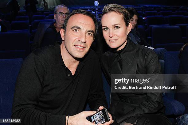 Nikos Aliagas and Laeticia Hallyday attend 'La Chanson De L'Annee 2012' Show Recording at Palais des Sports on December 10, 2012 in Paris, France.